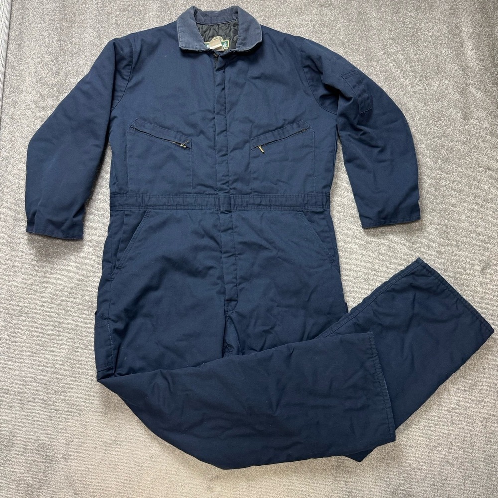 Men's XL Tall 48-50 Insulated Coveralls Work Utility Winter USA Bercowear Vtg